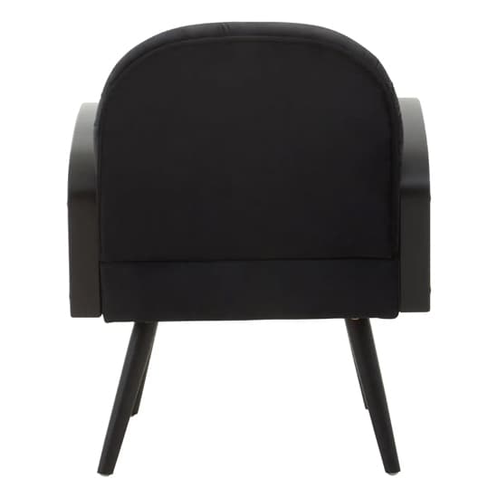 Hanford Velvet Armchair In Black With Black Wooden Legs_5