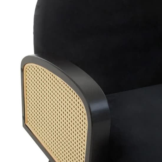 Hanford Velvet Armchair In Black With Black Wooden Legs_6