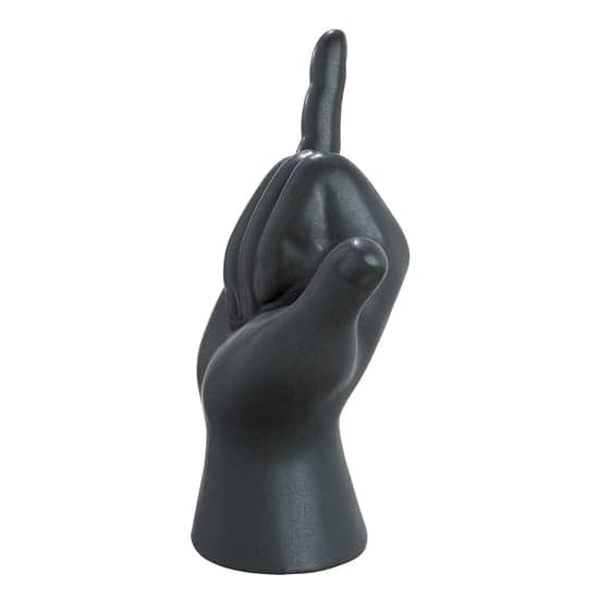 Hang Loose Ceramic Hand Design Sculpture In Black_2