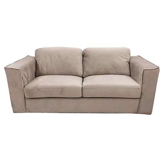 Hanley Velvet 3 + 2 Seater Sofa Set In Pebble And Grey_3