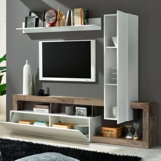 Hanmer High Gloss Entertainment Unit In White And Pero_2