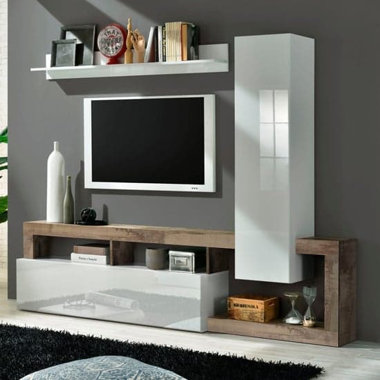 Hanmer High Gloss Entertainment Unit In White And Pero_1