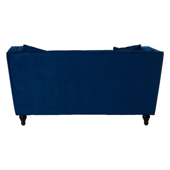 Hannah Upholstered Velvet 2 Seater Sofa In Navy Blue_4