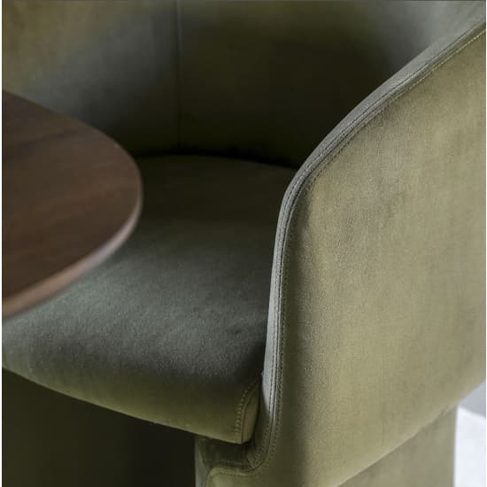 Hannover Fabric Dining Chair In Moss Green_4