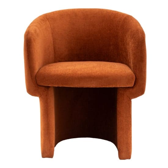 Hannover Fabric Dining Chair In Rust_2