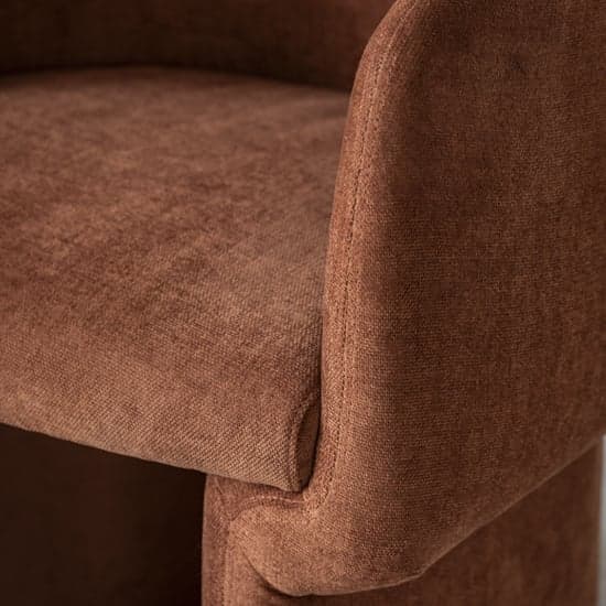 Hannover Fabric Dining Chair In Rust_3