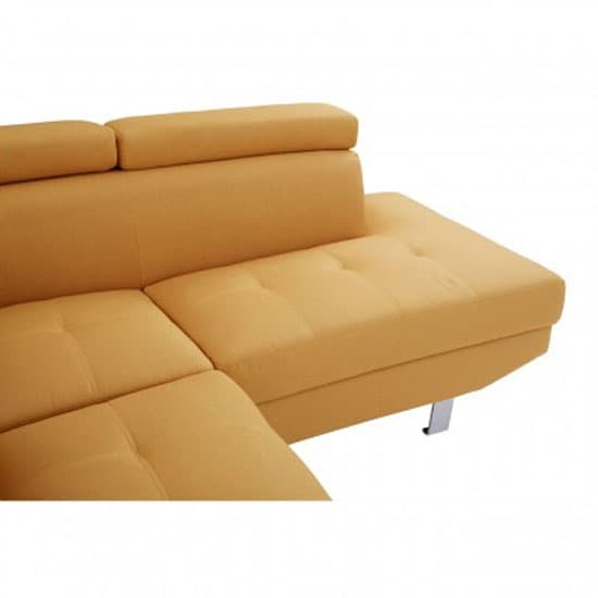 Hannover Fabric Upholstered Corner Sofa In Ochre_7