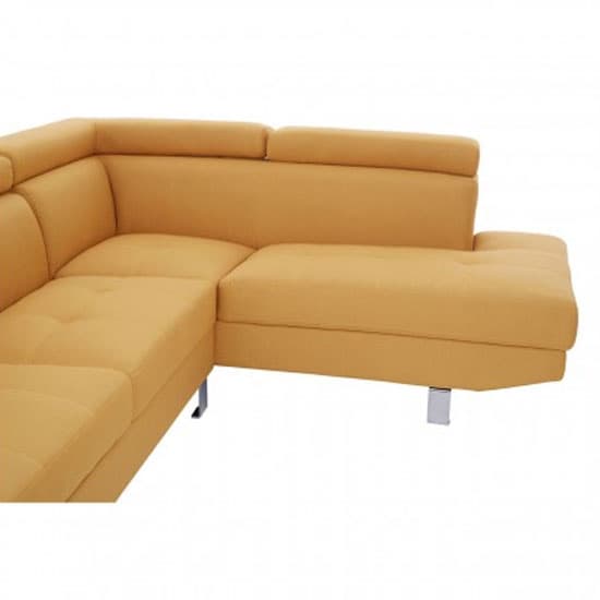 Hannover Fabric Upholstered Corner Sofa In Ochre_8