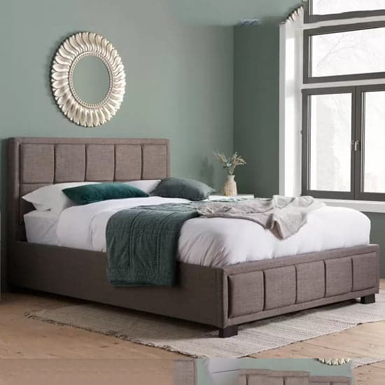 Hanover Fabric King Size Bed In Grey_1
