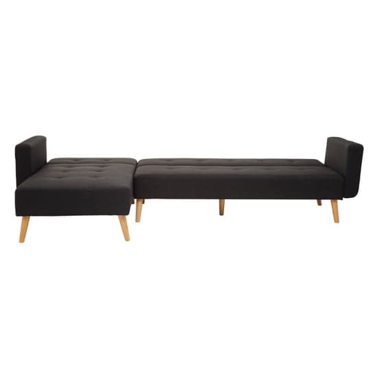 Hansa Large Velvet Corner Sofa In Black_2