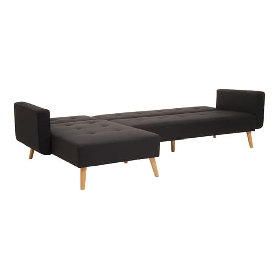 Hansa Large Velvet Corner Sofa In Black_4