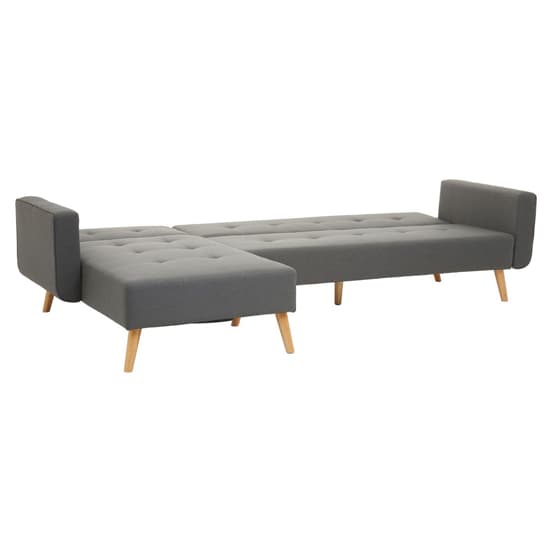 Hansa Large Velvet Corner Sofa In Grey_3