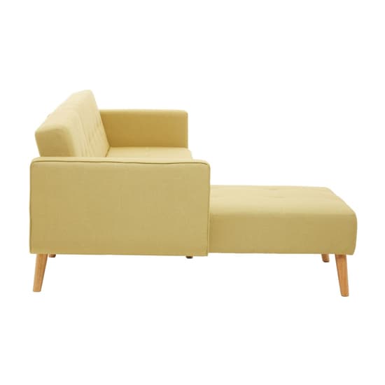Hansa Large Velvet Corner Sofa In Olive_5