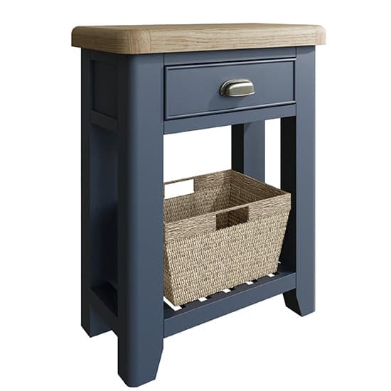Hants Wooden 1 Drawer Telephone Table In Blue_1