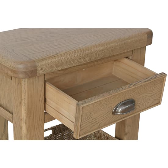 Hants Wooden 1 Drawer Telephone Table In Smoked Oak_5