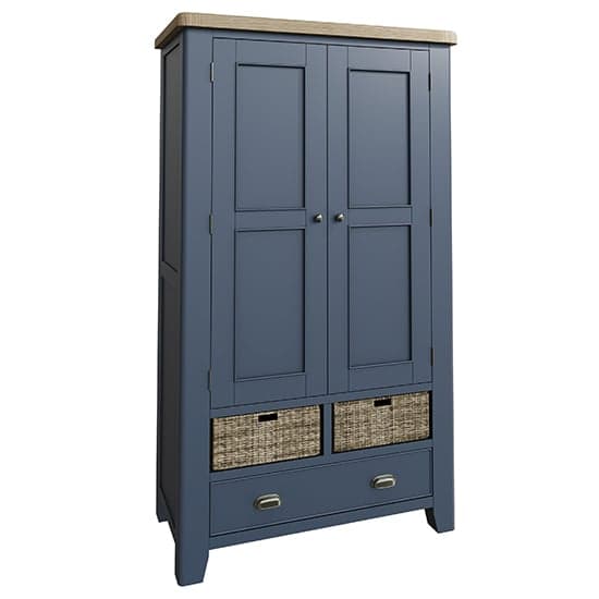 Hants Wooden 2 Doors And 1 Drawer Storage Cabinet In Blue_1
