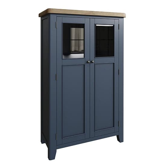 Hants Wooden 2 Doors Drinks Cabinet In Blue_3