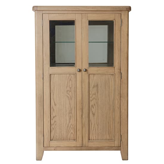 Hants Wooden 2 Doors Drinks Cabinet In Smoked Oak_3