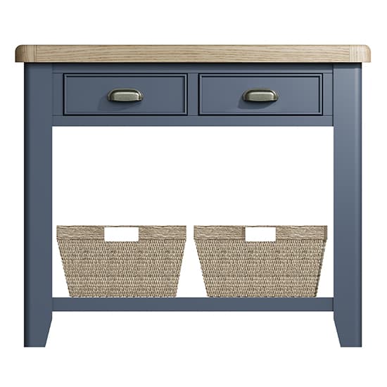 Hants Wooden 2 Drawers Console Table In Blue_4