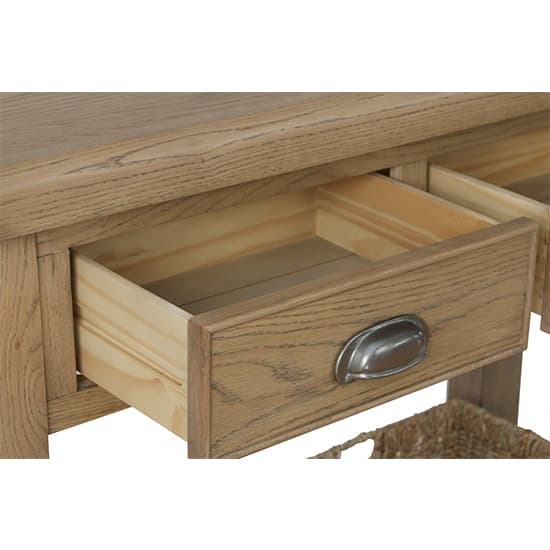 Hants Wooden 2 Drawers Console Table In Smoked Oak_5