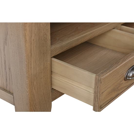 Hants Wooden 2 Drawers TV Stand In Smoked Oak_6