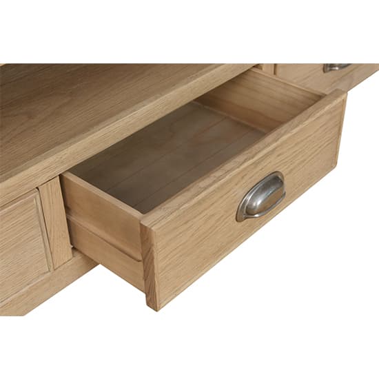 Hants Wooden 3 Drawers TV Stand In Smoked Oak_4