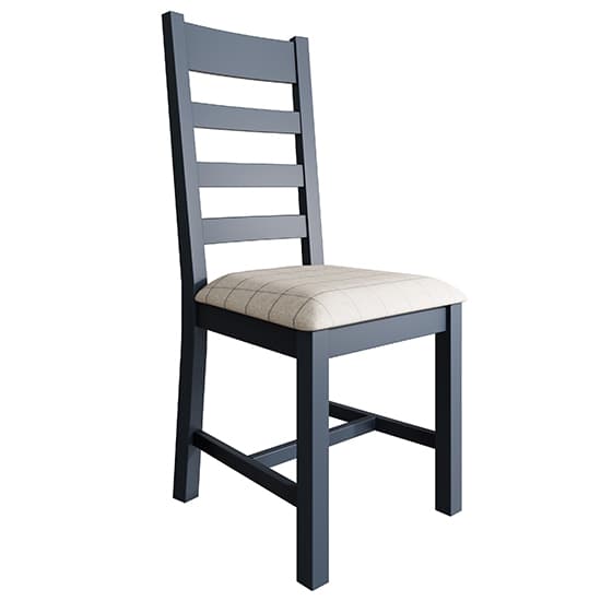 Hants Blue Slatted Dining Chair With Natural Seat In Pair_2