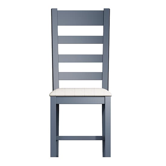 Hants Blue Slatted Dining Chair With Natural Seat In Pair_3