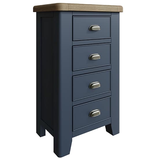 Hants Wooden Chest Of 4 Drawers In Blue_2