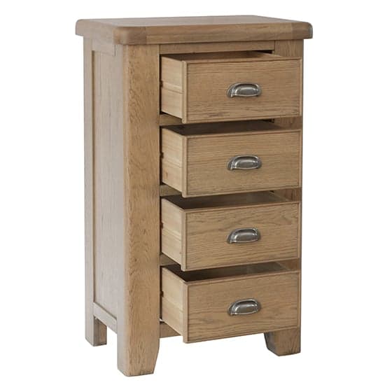 Hants Wooden Chest Of 4 Drawers In Smoked Oak_2