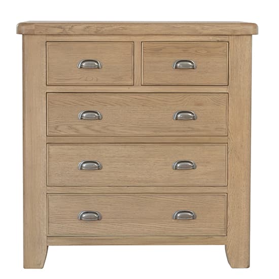 Hants Wooden Chest Of 5 Drawers In Smoked Oak_3