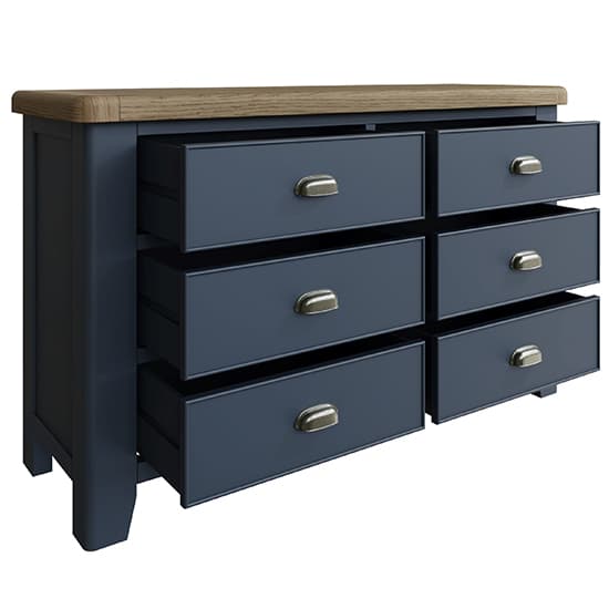 Hants Wooden Chest Of 6 Drawers In Blue_3