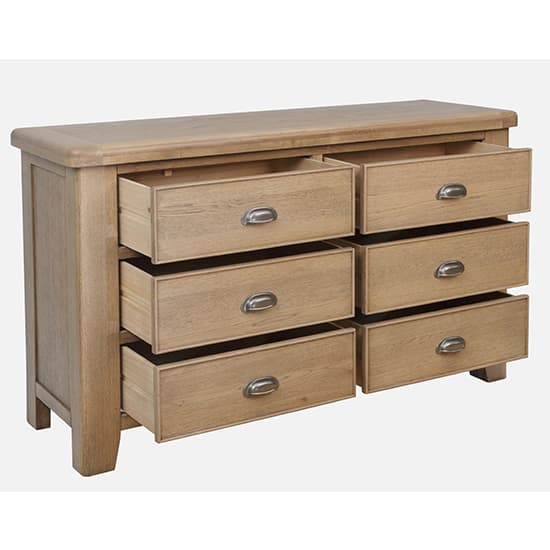Hants Wooden Chest Of 6 Drawers In Smoked Oak_2