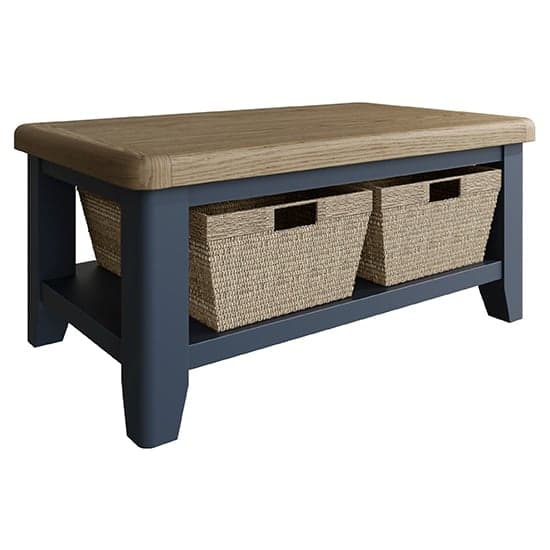Hants Wooden Coffee Table In Blue With Undershelf_2