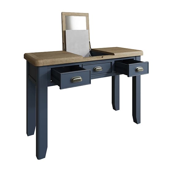 Hants Wooden Dressing Table With Mirrror In Blue_3