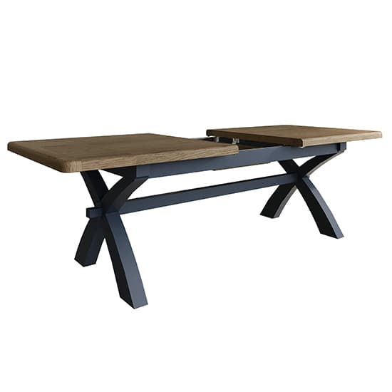 Hants Extending Wooden 200cm Dining Table In Blue_2