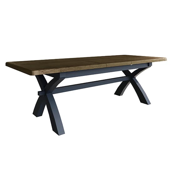 Hants Extending Wooden 200cm Dining Table In Blue_3