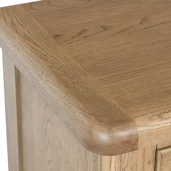 Hants Large Wooden 3 Drawers Bedside Cabinet In Smoked Oak_4