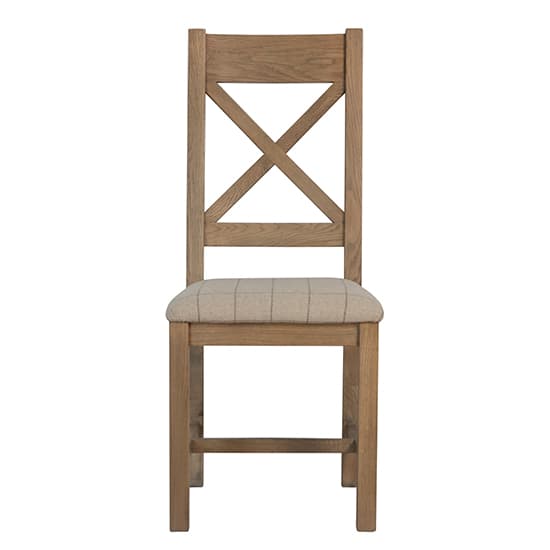 Hants Oak Cross Back Dining Chairs With Natural Seat In Pair_3