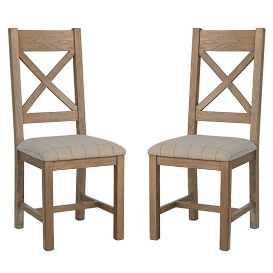 Hants Oak Cross Back Dining Chairs With Natural Seat In Pair_1