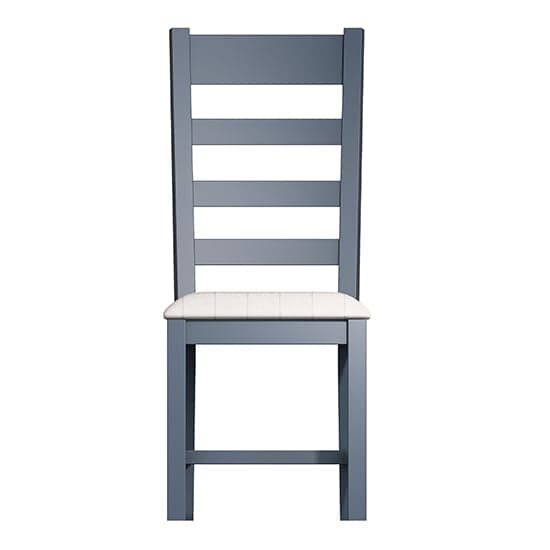 Hants Slatted Dining Chair In Blue With Natural Seat_2