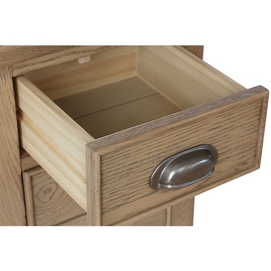 Hants Small Wooden 3 Drawers Bedside Cabinet In Smoked Oak_4