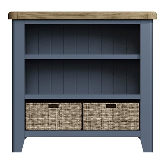 Hants Small Wooden Bookcase In Blue_2