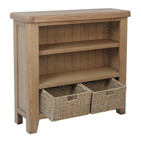 Hants Small Wooden Bookcase In Smoked Oak_2