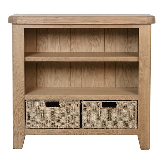 Hants Small Wooden Bookcase In Smoked Oak_3