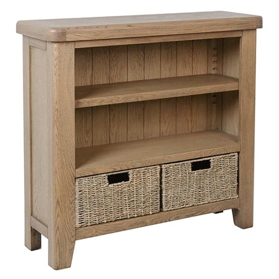 Hants Small Wooden Bookcase In Smoked Oak_1