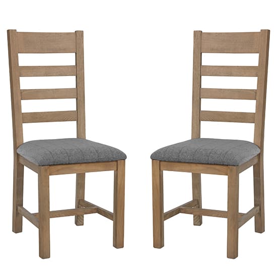 Hants Smoked Oak Dining Chair With Grey Seat In Pair_1