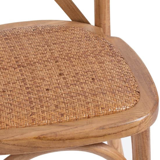 Hapron Cross Back Wooden Dining Chair In Light Oak_3