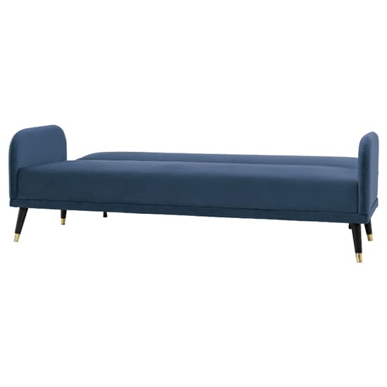 Harare Fabric 3 Seater Sofa Bed In Cyan With Wooden Legs_3