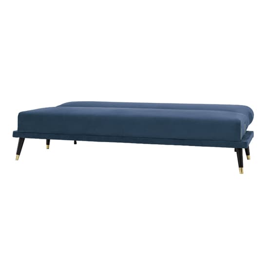 Harare Fabric 3 Seater Sofa Bed In Cyan With Wooden Legs_4
